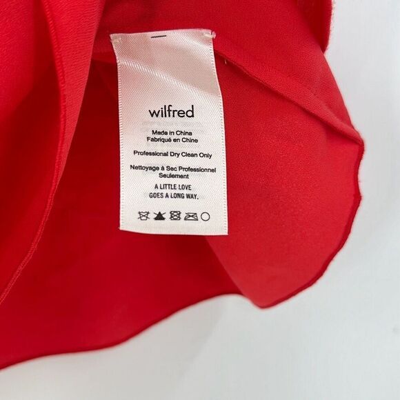 Aritzia Wilfred Womens Orange Red Sartre Off the Shoulder Top Medium - Picture 5 of 7